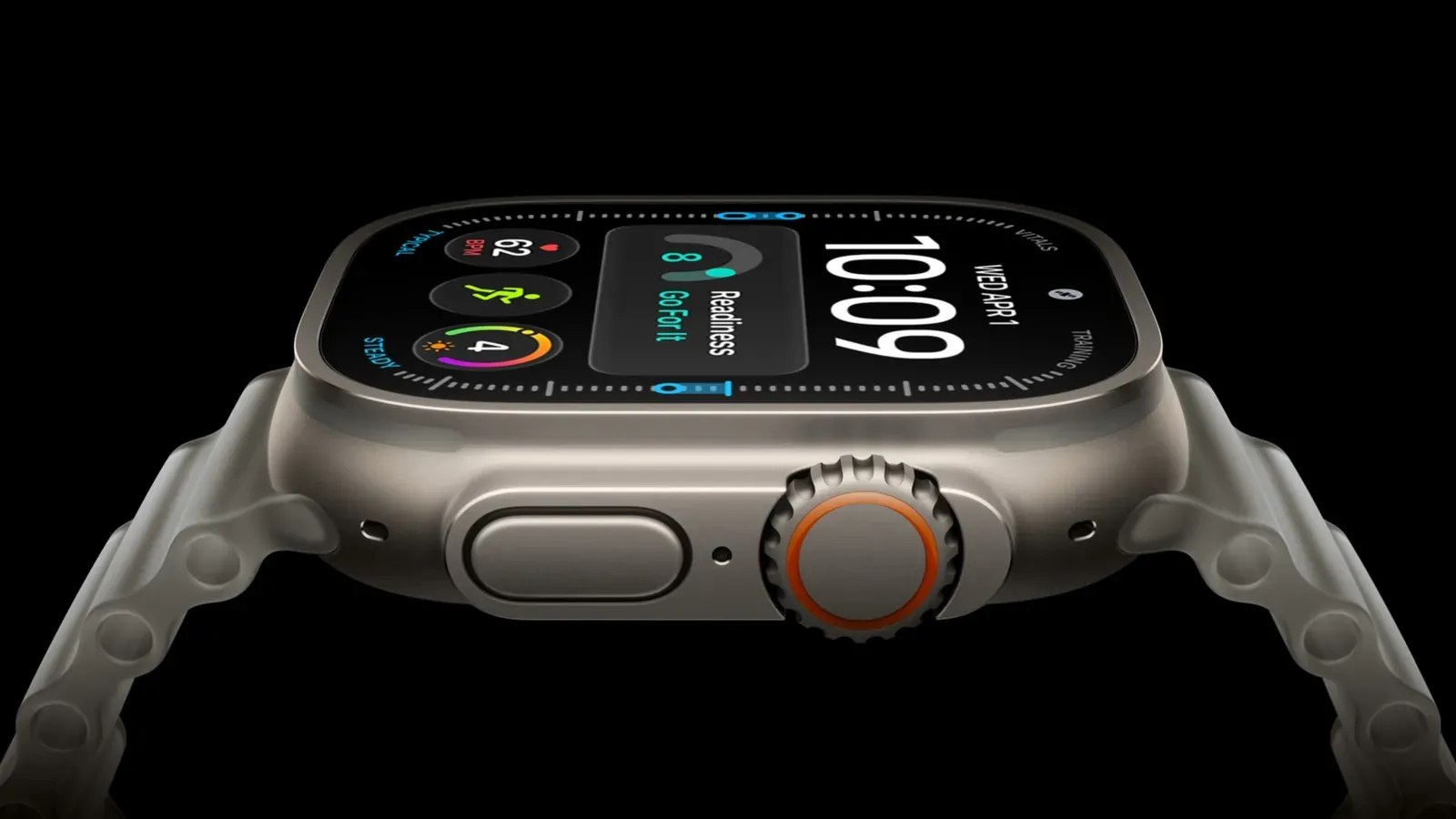 Apple Watch Ultra 4 in der Seitenansicht